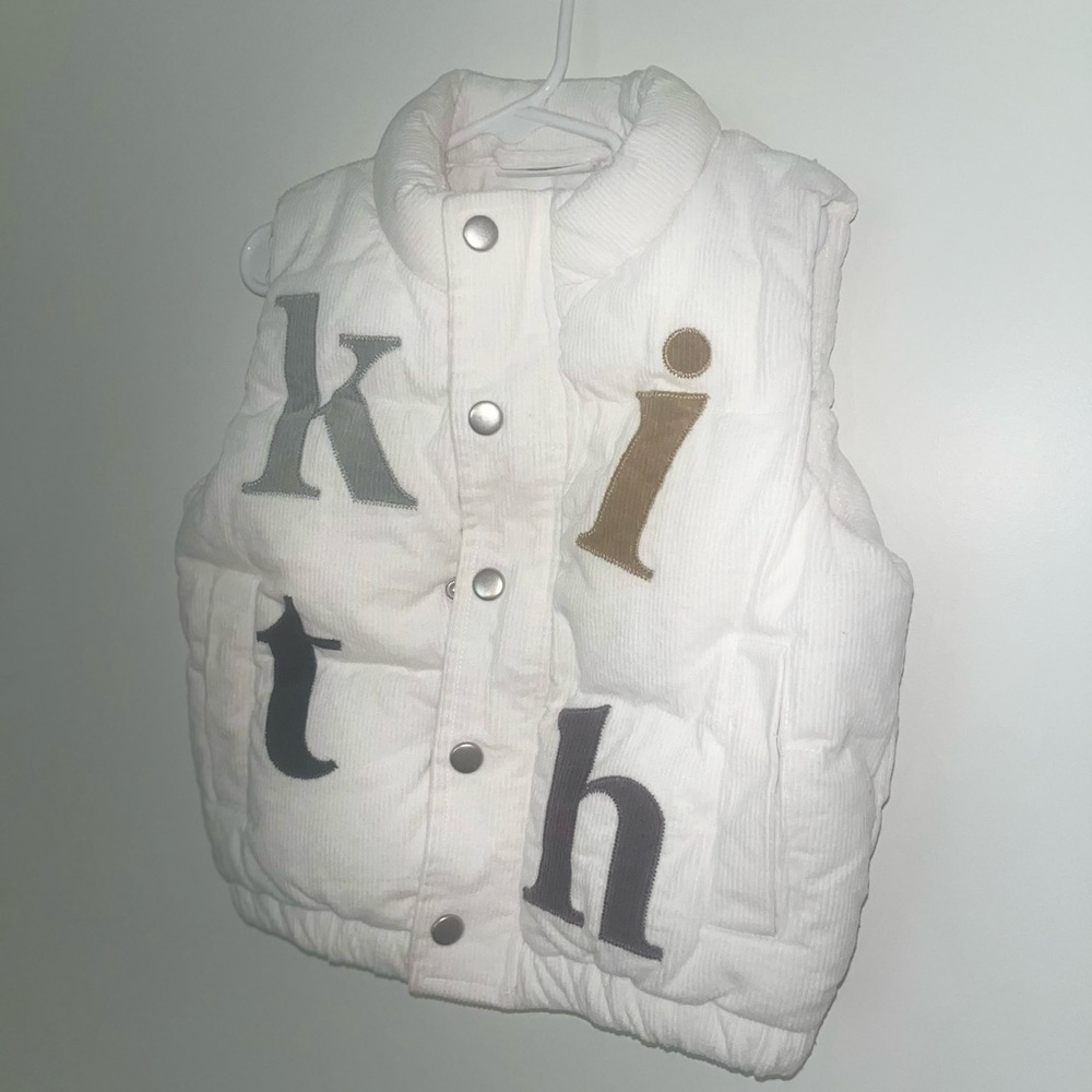 Kith Kids White Corduroy Puffer Vest